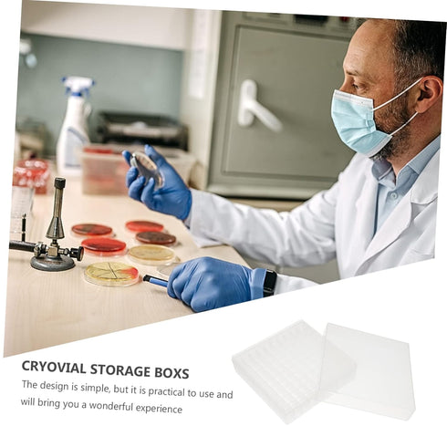 Box Microtube Storage Box Tube Freezer Translucent Tube Box Cryovial Box Cryovial Vial Rack Cryovial Storage Box Pp Transparent Cryogenic Tubes Bo...