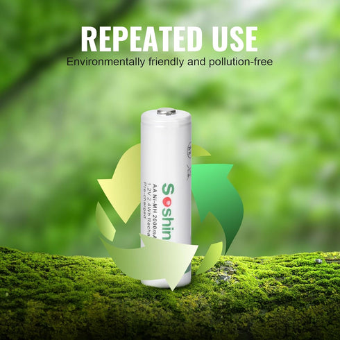 AA Rechargeable Battery - 1.2V 2000mAh Low-self Discharge Double aa Battery Rechargeable for Remote Controllers, Toys, Flashlight, Mouses...