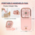 FADACHY Portable Handheld Fan Outdoor Power Bank Mini Fan 3000mAh USB Phone Holder, Handheld Pink Lovely Rechargeable...