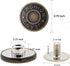 GIYOMI 20mm No Sewing Jeans Buttons Replacement Kit with Metal Base,12 Sets Nailess Removable Metal Buttons Replacement Repair Combo Thread Rivets...