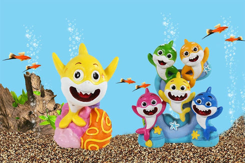 Penn-Plax Baby Shark 2-Piece Aquarium Decoration Bundle – Safe for Freshwater and Saltwater Fish Tanks – Small...