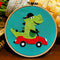 Punch Needle Embroidery kit DIY Dinosaurs and car Cross Stitch Hoop Craft Kits Handcraft Embroidery......