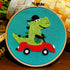 Punch Needle Embroidery kit DIY Dinosaurs and car Cross Stitch Hoop Craft Kits Handcraft Embroidery......