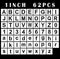 62pcs Letter Stencils and Numbers 1 Inch, Small Reusable Alphabet Templates Interlocking Stencil Kit for Painting on Wood, Wall, Fabric, Rock, Cha...