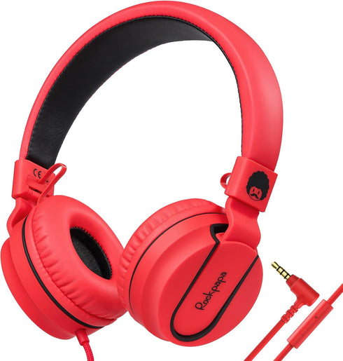 rockpapa 950 Wired Headphones for Kids Girls Boys for School Classroom with Microphone, On-Ear Foldable Corded Headphones with Jack 3.5mm for Lapt...