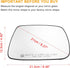 X AUTOHAUX Car Right Rearview Heated Side Mirror Glass for Jeep Grand Cherokee 2005-2010 5142874AA Replacement Heated Mirror Glass with Backing Ho...