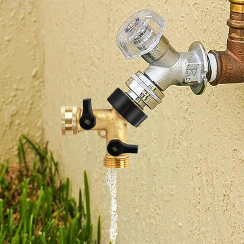 Hourleey Brass Garden Hose End Caps, 4 Pack 3/4" Female End Cap, Garden Hose End Caps with 4 Washers...