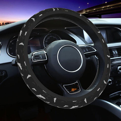 Halloween Gothic Bats Steering Wheel Cover Neoprene Material Creative Patterns Universal 15 inch Premium Non-Slip Breathable Steering Wheel Access...