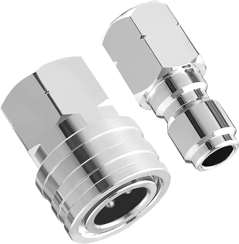 RIDGE WASHER Pressure Washer Adapter Set, 3/8 Inch Quick Connect Kit, Stainless Steel Female NPT Fitting, 5000 PSI, 2-Pack...