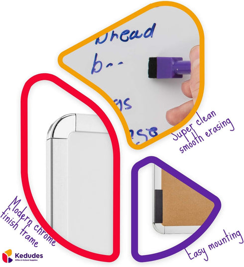Magnetic Small White Board Dry Erase 11’’x14’’ - Mini Dry Erase Board Magnetic with 6 Markers, Personal Whiteboard Magnetic for Refrigerator Wall,...
