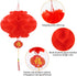 10 Pcs Chinese New Year Lanterns Red Lanterns Set of 10 for Chinese Spring Festival Wedding Festival Restauran Party Decoration (25 Cm/10", 10 Pcs...