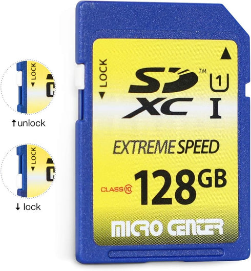 128GB Class 10 SDXC Flash Memory Card Full Size SD Card USH-I U1 Trail Camera Memory Card by Micro Center...