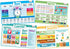 Merka Kids Placemat for Dining Table, 4 Pack Educational Placemats - 17x11 in - Features Time, Money, Calendar, & Four Seasons - Silicone Reusable...