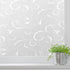 LEMON CLOUD Window Privacy Film, No-Adhesive Static Decorative Window Film, Frosted Stained Glass Window Cling Vine Design (35.4 x 78.7 Inch, Whit...