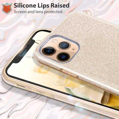 MATEPROX Compatible with iPhone 11 Pro Max case,Bling Sparkle Girls Women Protective Case for iPhone 11 Pro Max 6.5 inch(Gold)...