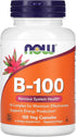 NOW Supplements, Vitamin B-100, Energy Production*, Nervous System Health*, 100 veg capsules...