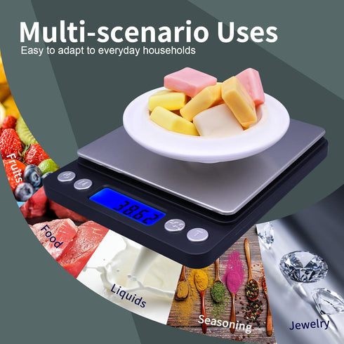 Gram Scale,Capacity 500g Accuracy 0.01g Mini Food Scales Digital Weight Grams and Oz,Small Kitchen Scale High Precision for Espresso,Baking,Jewelr...