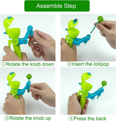 2Pcs Lollipop Case, Lollipop Robot Holder, Creative Lollipop Robot Toys Creative Design Eat Lollipop, Lollipop Holder Robot Gift, Easter Fun Gift ...