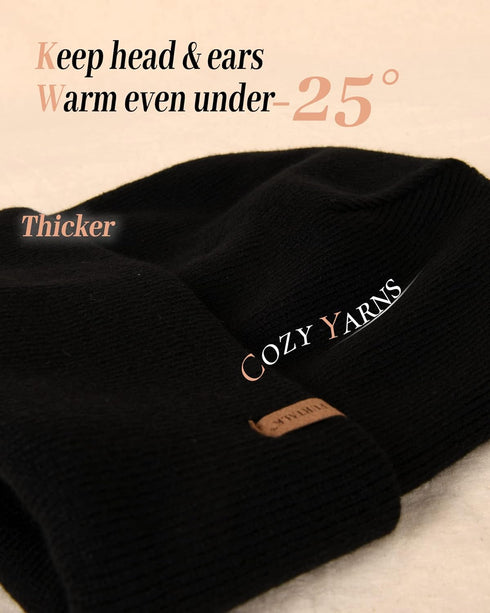 FURTALK Beanie Hats for Women Men Fleece Lined Winter Hats Soft Warm Womens Beanies for Winter...