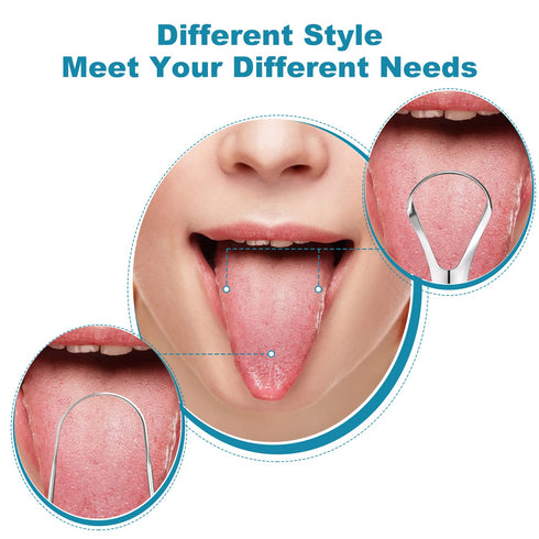 3 PCS Metal Tongue Scraper, Tongue Scrapers for Adults, Stainless Steel Tounge Scrappers, Tounge Scraper, Portable Tongue Scrappers YLYL...