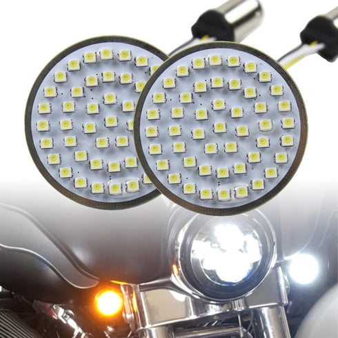 Eectra glide Led turn signal Motorcycle Lights 2" 50mm Bullet Style LED Turn Signals Pannel For Motor bike Sportster Softail Touring 1157 base fro...