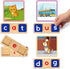 Wooden CVC Reading Spelling Game for Kids, Sight Words Flash Cards for Preschool Kindergarden Learning Activities, Montessori Educational Toys Gif...