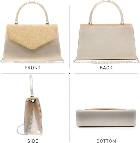 Dasein Women's Evening Bag Party Clutches Wedding Purses Cocktail Prom Handbags with Frosted Glittering...