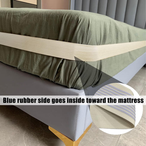 Upgrade Bed Sheet Holder Band, Adjustable Elastic Fitted Sheet Fasteners, Keep Sheets Tight and Fitted Bottom Sheet Cover Strap, Suitable for All ...