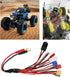 8 in 1 Charger Adapter Connector Splitter Cable RC Battery Multi Charger to 4.0mm Banana Plug for TRX DIY Bare Wire JST T Plug XT60 EC3 FUTABA TA-...