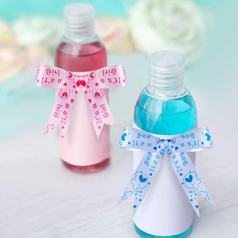 2 Rolls/ 20 Yards Elephant Satin Ribbon Baby Shower Theme Satin Ribbon Birthday Theme Gender Reveal Wrapping Ribbons for DIY Hair Bows Wreath Baby...