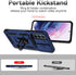 Protective Case with Screen Protector for Samsung Galaxy S21 5G - Dual Layer, Magnetic Ring Holder, Kickstand, Drop Tested - Navy Blue......