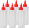 6-pack Plastic Squeeze Bottles for Sauces - 8oz Condiment Squeeze Bottles for Liquids - BPA Free Squirt Bottle with Twist Cap - Ketchup, Syrup, Oi...