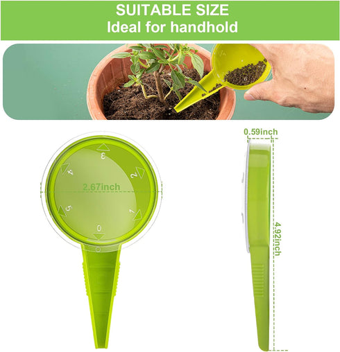 Sowing Seed Dispenser Hand Tool, 6 Pack Handheld Garden Seeder Sower Planter with 5 Dial Settings, Ideal for Small Seeds of Flowers, Vegetables, O...
