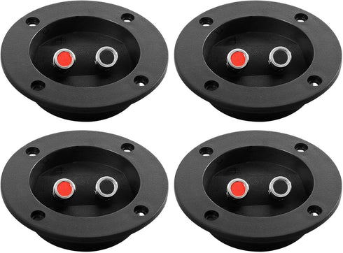 4PCS 3.5" Speaker Box Terminal Cup, Spring Round Subwoofer Box Terminal Binding Post Connector for DIY Home Car Speaker & Sub-woofer...