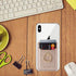 BIAJIYA Cell Phone Card Holder RFID Ring Stand Stick on Wallet Pu Leather Card Holder for Back of Phone for iPhone Android and All Smartphones (Ro...