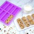 8 Cavity Granola Bar Molds, 2 Pack Rectangle Silicone Chocolate Candy Bar Molds for Baking Cereal Energy Bar, Protein Bar, Brownie, Cheesecake...