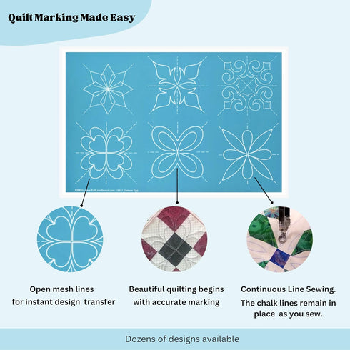 Score of Four Motif Stencil, Continuous Line Template for Free Motion Quilting, Domestic Machine Quilting, Hand Quilting, Long-Arm Quilting (30692...
