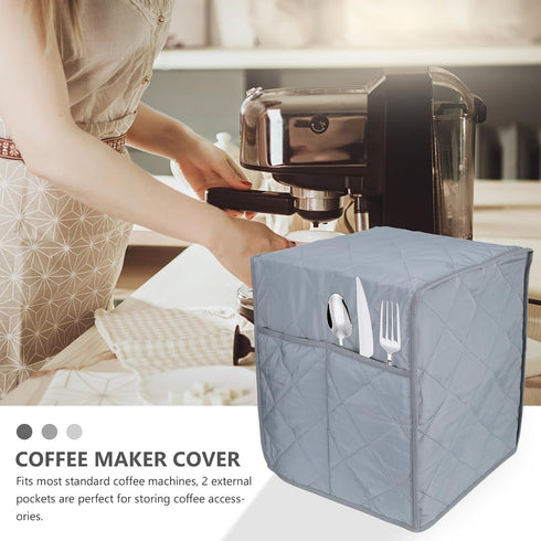 SHANGSKY Coffee Maker Cover for Keurig K Duo and Coffee Machine Dual Brew, Universal Waterproof Cover for Kitchen Appliances, Anti-impact Cotton D...