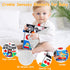 2 PCS Black and White High Contrast Baby Toys 0-6 Months Soft Crinkle Book for Early Education Montessori Sensory Toys for Newborn Brain Developme...
