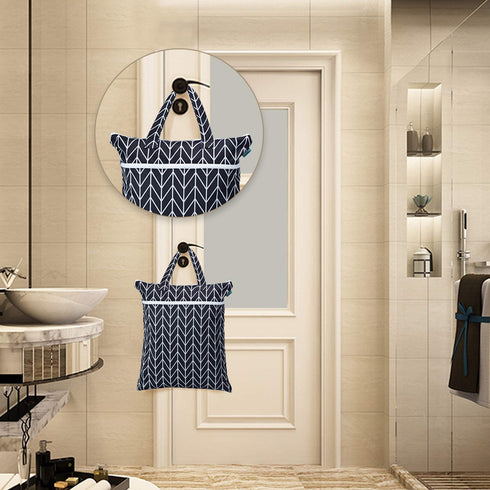 Teamoy Travel Hanging Wet Dry Bag Organizer (17.3 x 13.4 inches) with Two Compartments for Cloth Diaper, Laundry, Swimsuits and More, Easy to Hang...