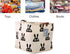 Square Storage Bins Canvas Collapsible Storage Basket with Handles - Organizer for Nursery, Kid's Toys & Laundry, Gift Baskets (Rabbit)...