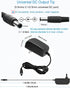 DC 12V 2A Power Adapter 24W 12 Volt 2 Amp AC Adapter 100-240V 50-60Hz AC to 12Volt DC 2A 1.5A 1A Power Supply 12v Transformer 4.6ft Cord with 5.5m...
