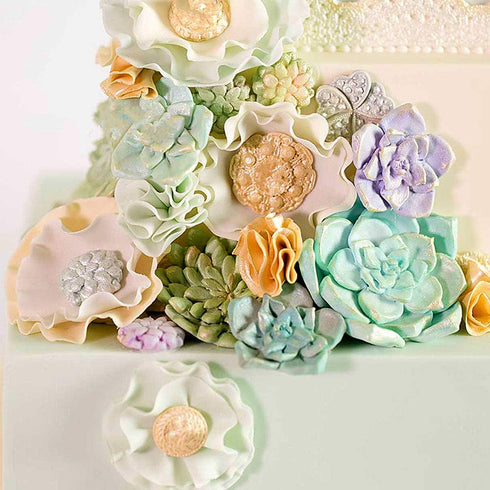 LaVenty 2 PCS Cactus Silicone Mold Cacti Fondant Mold Succulent Leaves Candy Molds Cactus Gumpaste Mold For Cupcake Cake Polymer Resin...
