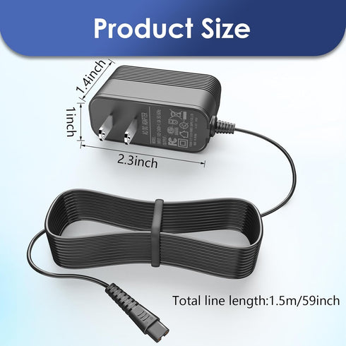 Charger for Voweek Electric Spin Scrubber Compatible with Voweek VWS211/SP02/ LABIGO LA1 Electric Spin Scrubber Power Cord Charger...