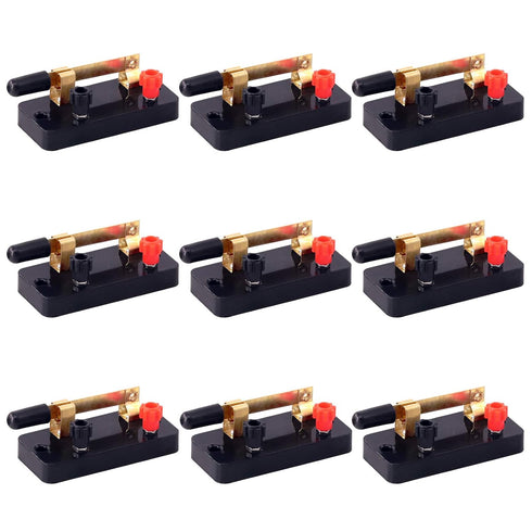 10 Pcs Single Pole Single Throw Switch Set Physics Laboratory Equipment, Educational Single Pole Knife Switch, SPST Switch for School Electronic E...