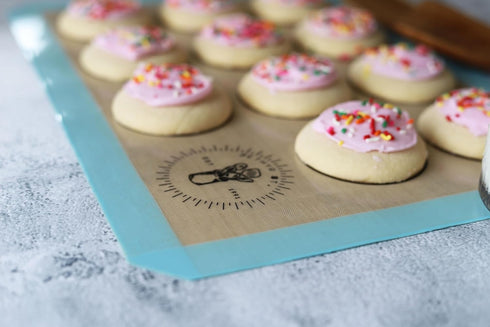 Silicone Baking Mats For Cookies - Pack Of 2 Full Size Baking Silicone Mats - Cookie Sheet For Baking With Size Guiding Circles On Baking Sheet, N...