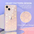 Tksafy Compatible iPhone 13 Case, Clear Cute Glitter Laser Holographic Love Heart Pattern Design for Women Girls, Anti-Yellow Hard PC Shockproof P...
