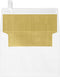 LUXPaper A2 Foil Lined Invitation Envelopes | Peel & Press | 4 3/8" x 5 3/4" | White w/Gold LUX Lining | 70lb. Text | 50 Qty...