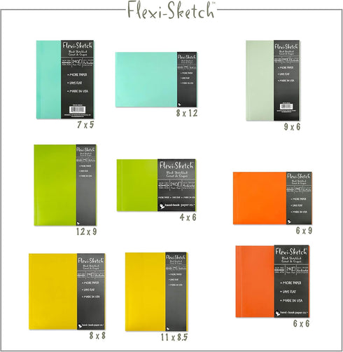 Flexi Sketch Blank Artist Journal, 6 x 9, Royal Blue, 120 Sheets...
