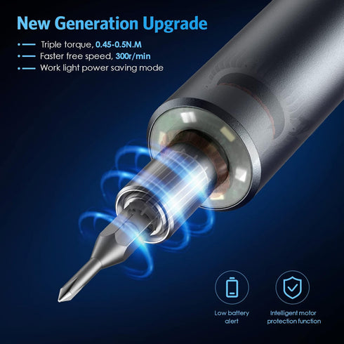 AMIR Electric Screwdriver 28 IN 1 Cordless Mini Power Precision Screwdriver Set with 24 Bits, Rechargeable Power Screwdriver for Phones Jewelers L...